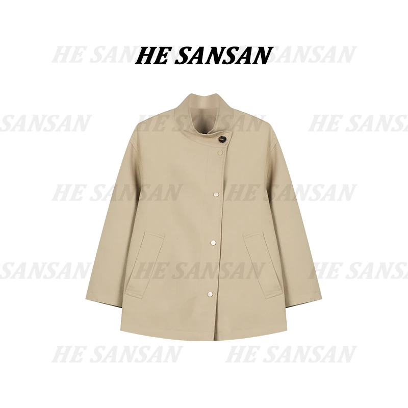 【SANSAN】春季新款简约气质时尚休闲长袖风衣外套DY-4500