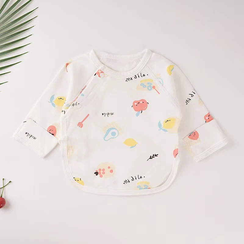 半背纯棉A类无骨宝宝刚出生育儿新生儿婴儿衣服0-3个月纯棉薄款