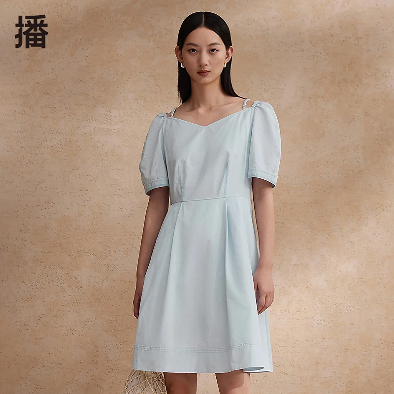 【达人专属】播24夏侧边斜插口袋连衣裙BDR2LD1699