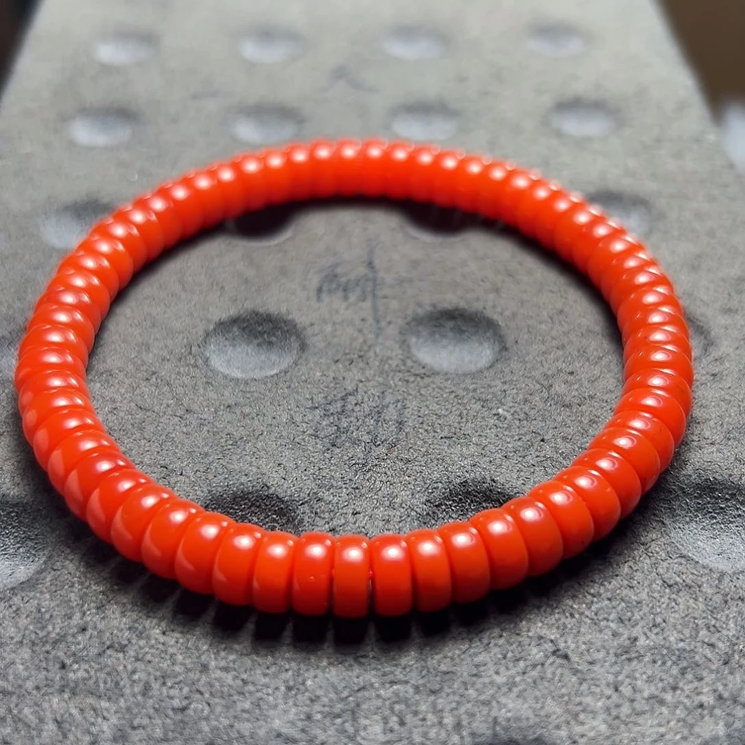 未镶嵌东山大水沟料南红手串尺寸7m m南红玛瑙