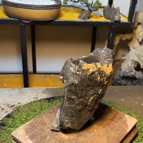 红陶灵璧石花盆老桩盆