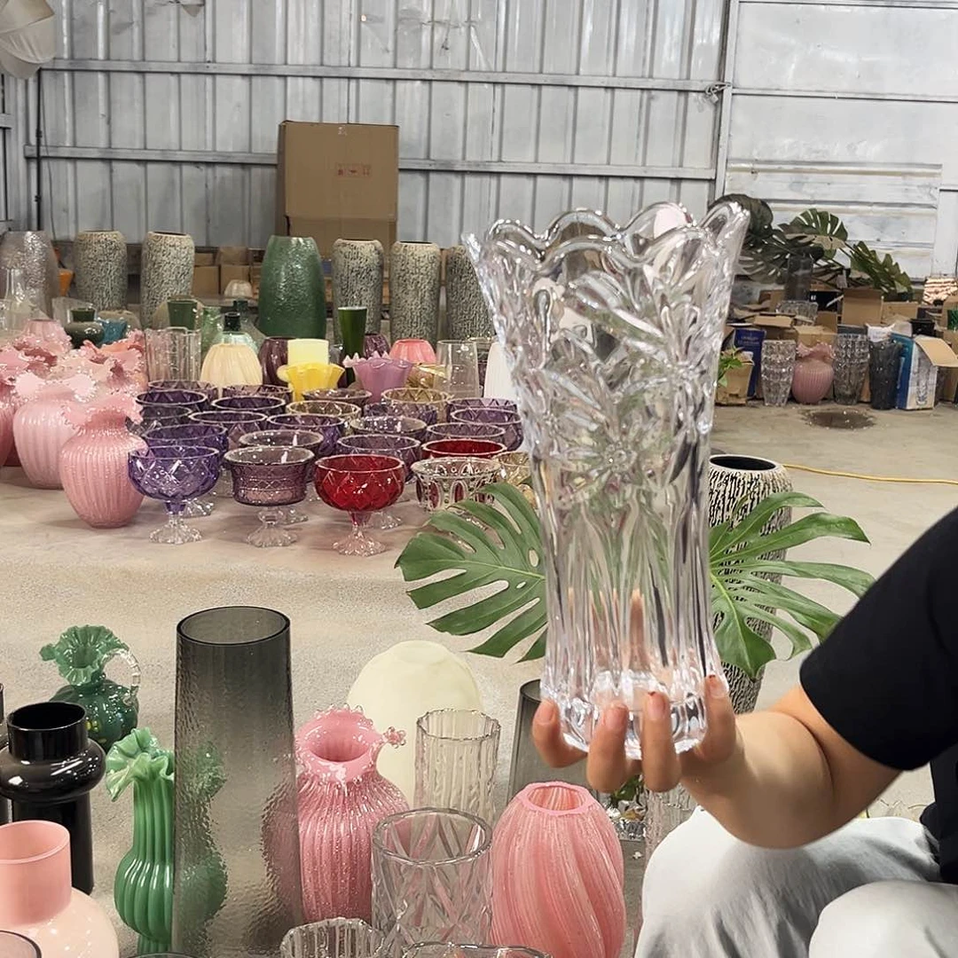 水晶花瓶透明玻璃