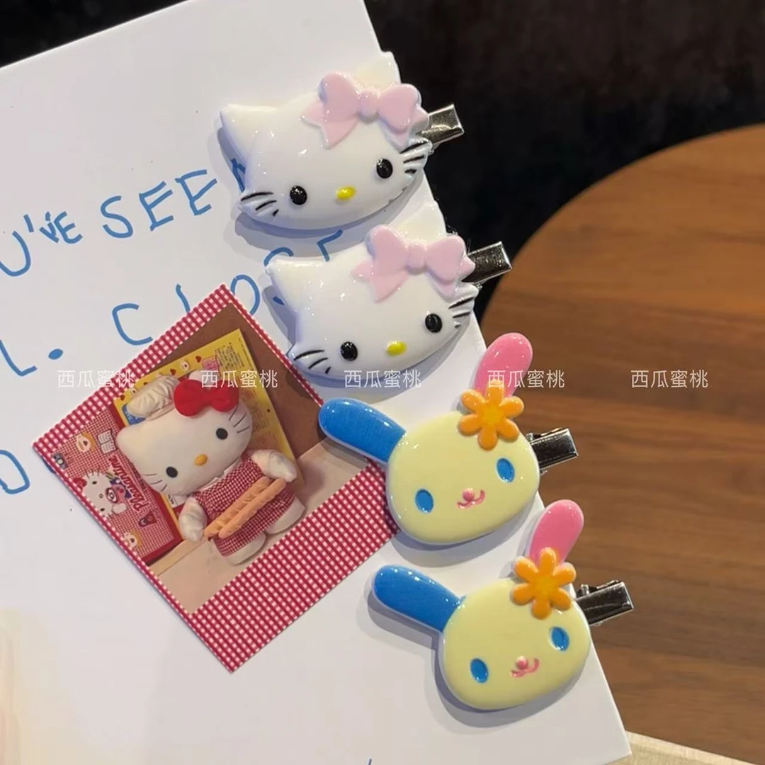 新款可爱卡通俏咪无痕发夹花小兔侧边刘海夹发卡甜美发饰女