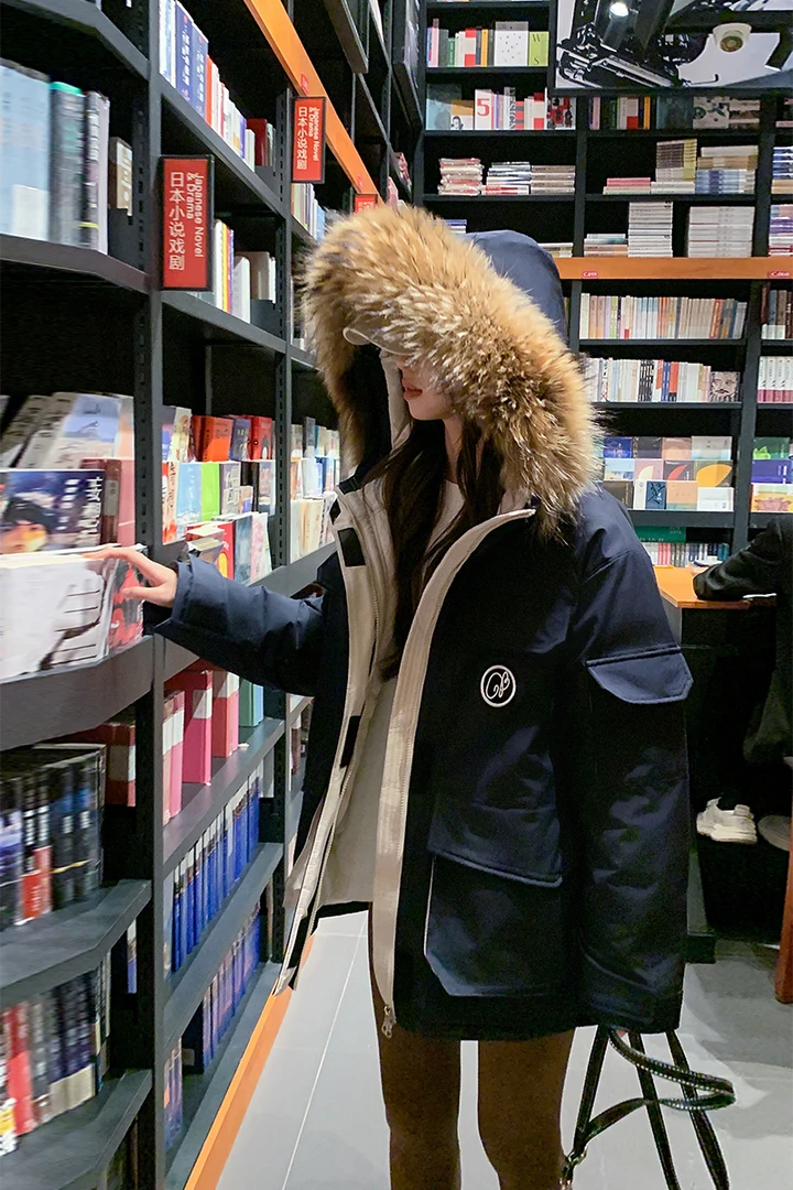 工装派克服2024冬季新款加厚遮屁股防寒棉衣超好看韩系棉服女外套