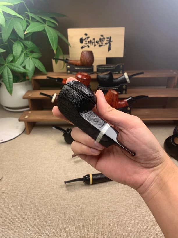 云帆独立斗师【喷砂牛头】烟斗