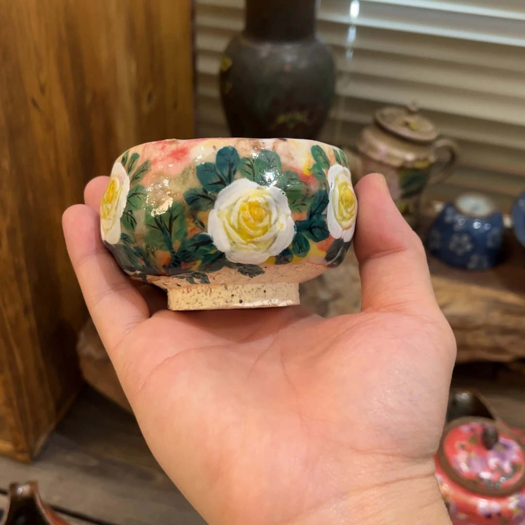 柴烧手工手绘陶瓷