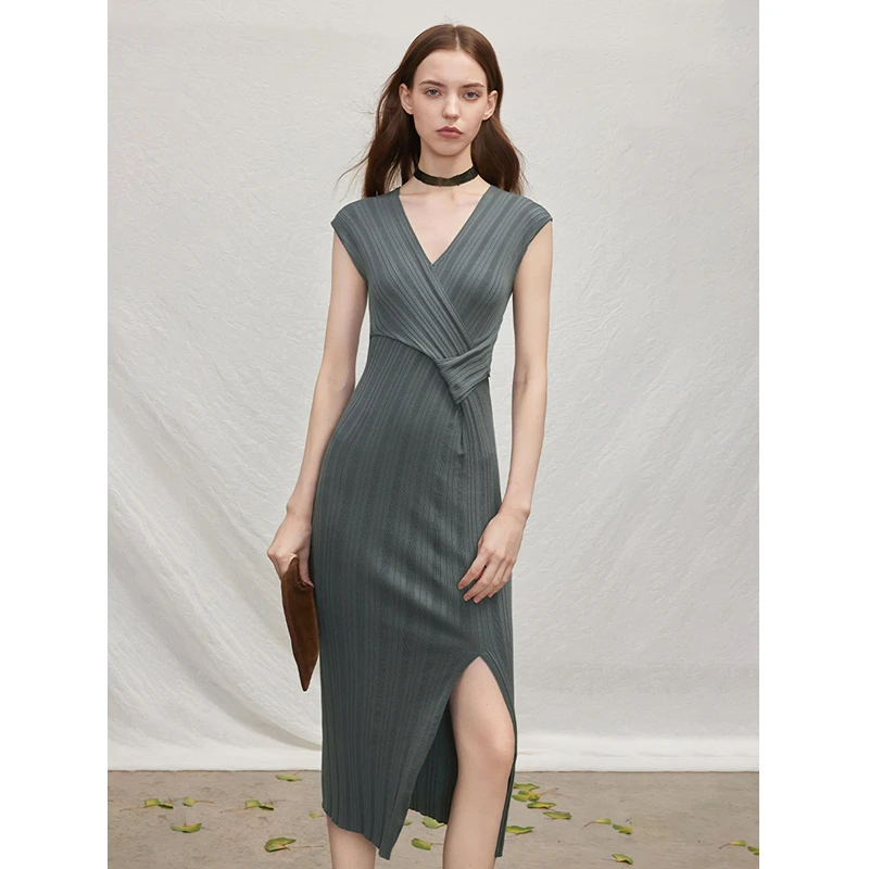 Mix Selection｜【现货】烟霏裙 天丝短袖V领收腰连衣裙MSBJQ0501