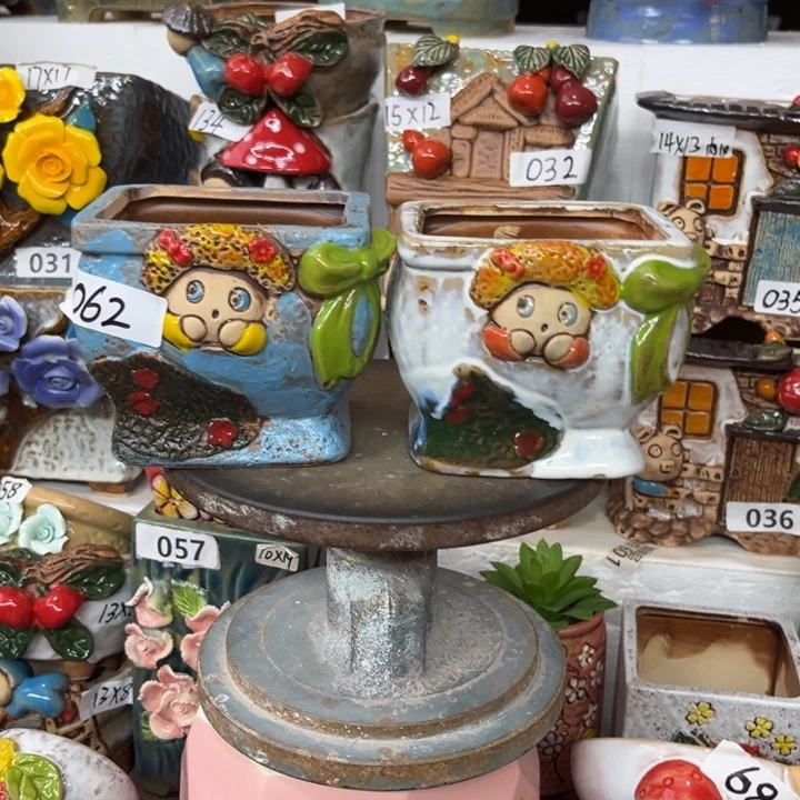 紫砂花盆粗陶材质多肉花盆