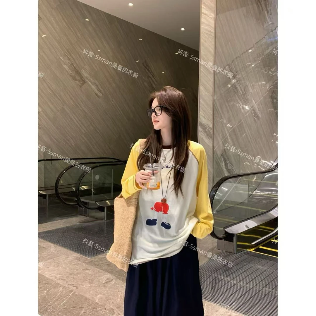 Ssman【插肩袖 防晒T】初夏季长袖大版宽松慵懒感插肩袖防晒T恤