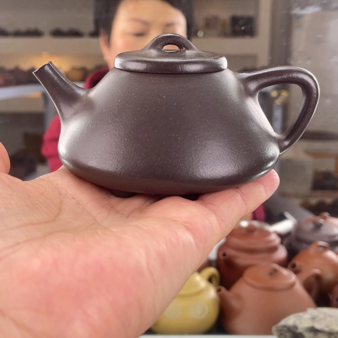 紫砂茶壶大水潭天青子冶石瓢150cc
