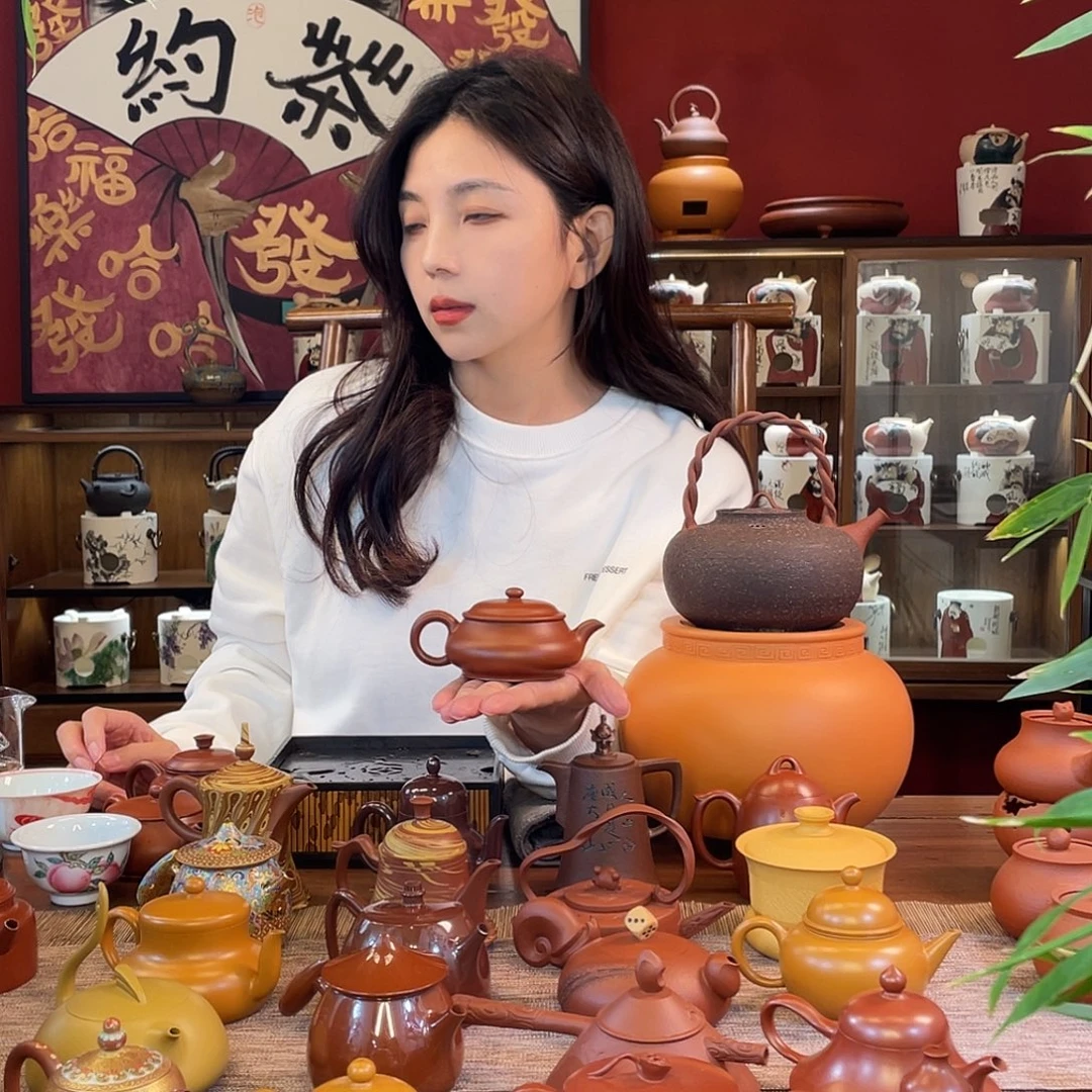 c***y紫砂茶壶纯手工手拉壶