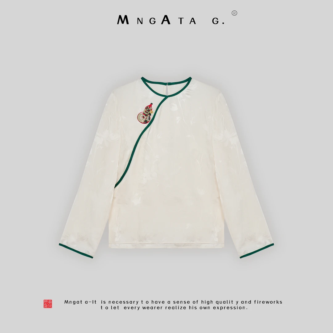 MNGATA G.宫小妍【东方福禄】25年春新中式国风穿搭古韵上衣X280247