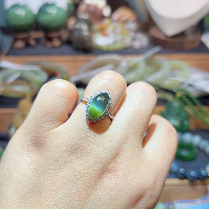 和田玉银S925镶嵌颈饰