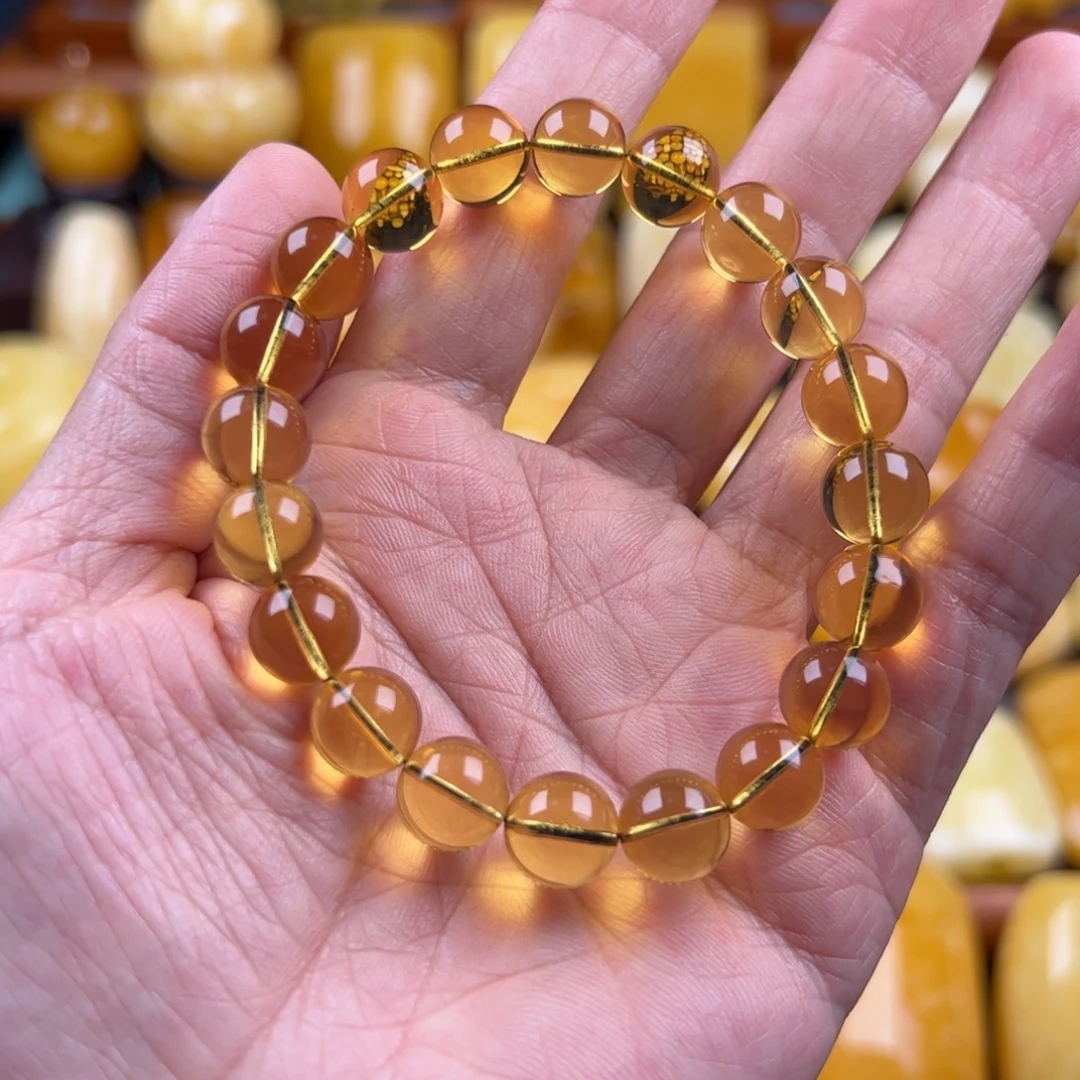 琥珀颈饰未镶嵌纯天然琥珀蜜蜡无优化