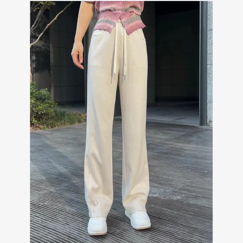 冬季阔腿裤直筒裤休闲裤垂感时尚显瘦长裤