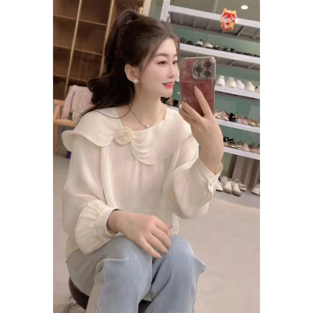 『典雅设计Y』简约设计款显瘦百搭时尚款衬衫5075