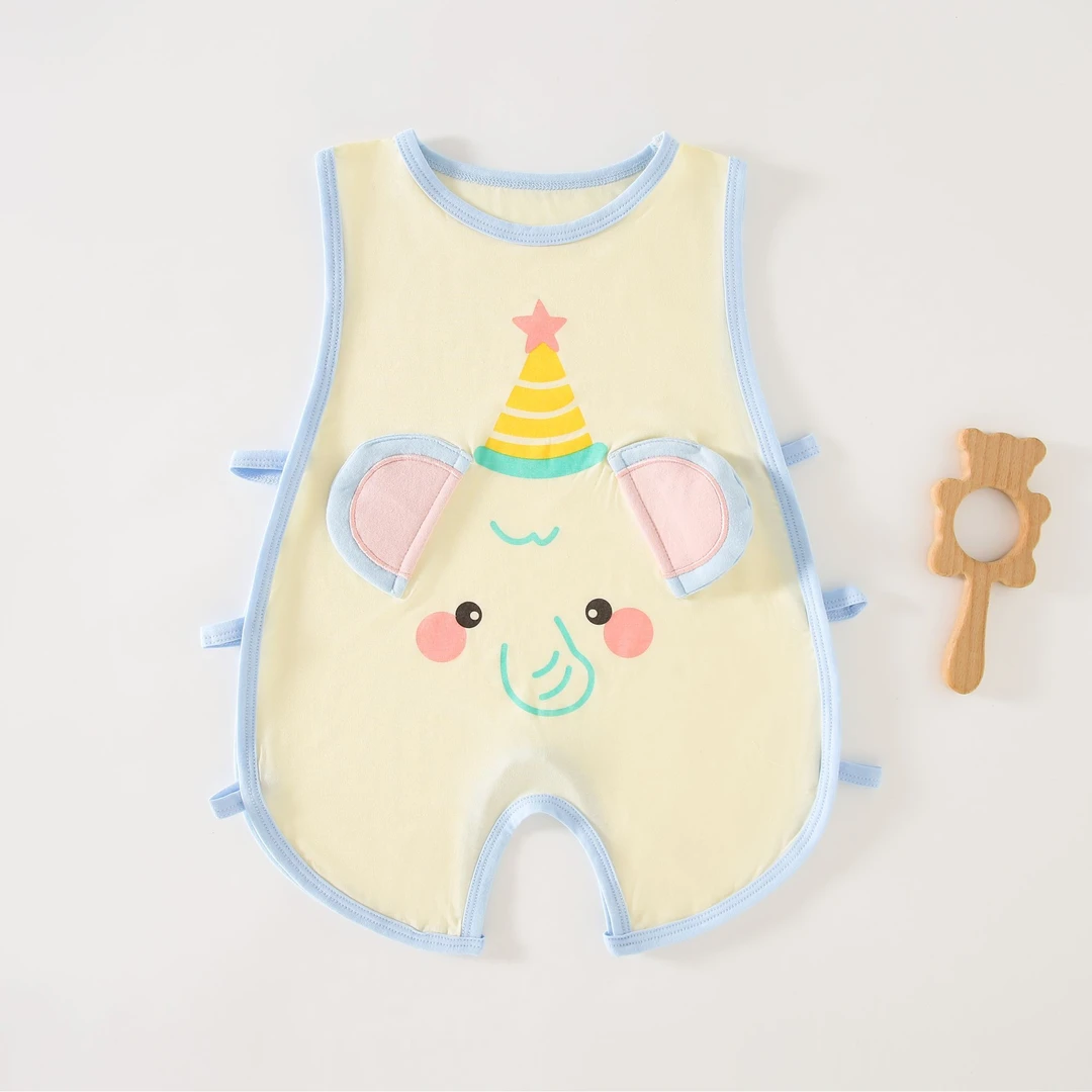 卡通琵琶服夏款无骨吊带超萌春时尚印花百搭休闲无袖爬服连体衣