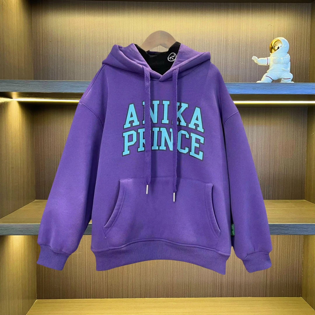 男童秋款休闲宽松童装中大童洋气衣服儿童字母印花连帽卫衣LYJ001