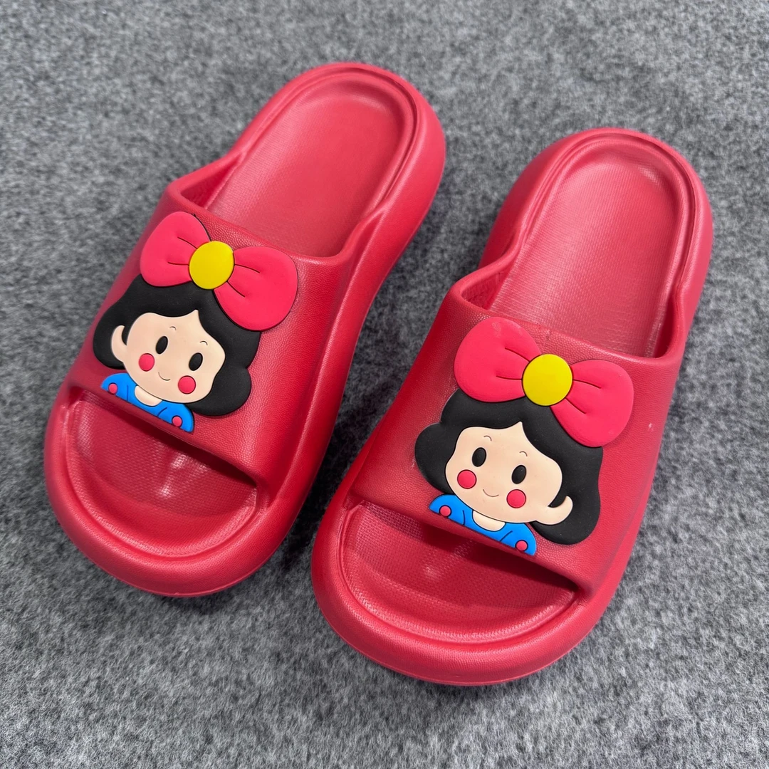 【清仓瑕疵】材质EVA酒红色白雪公主拖鞋 加厚踩屎感 环保无味