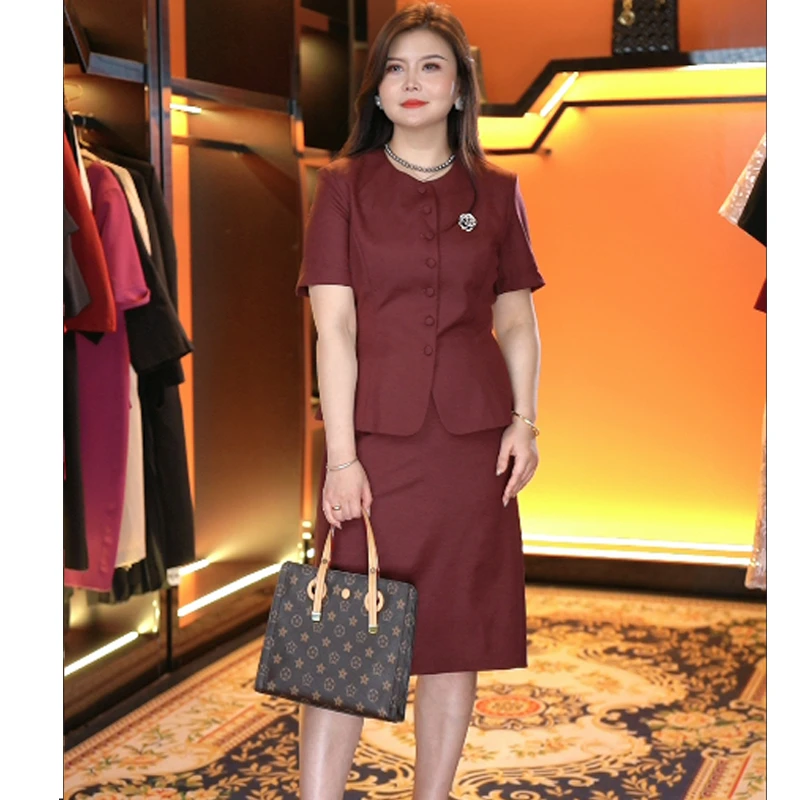 蔓缇蜜丝大码女装胖MM大码遮肉显瘦减龄套装2025夏装新中式国风