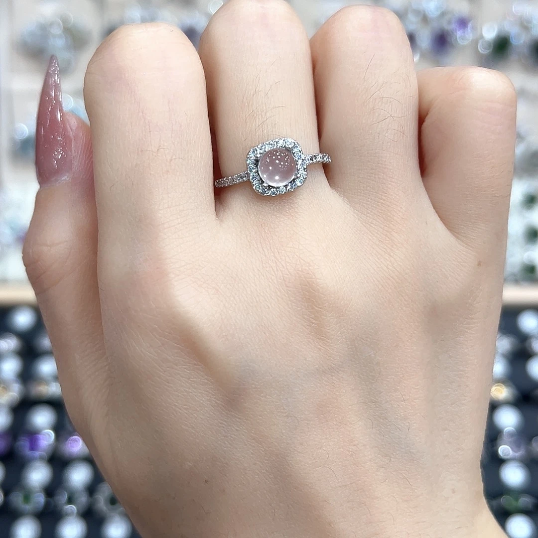 银S925镶嵌水晶戒指