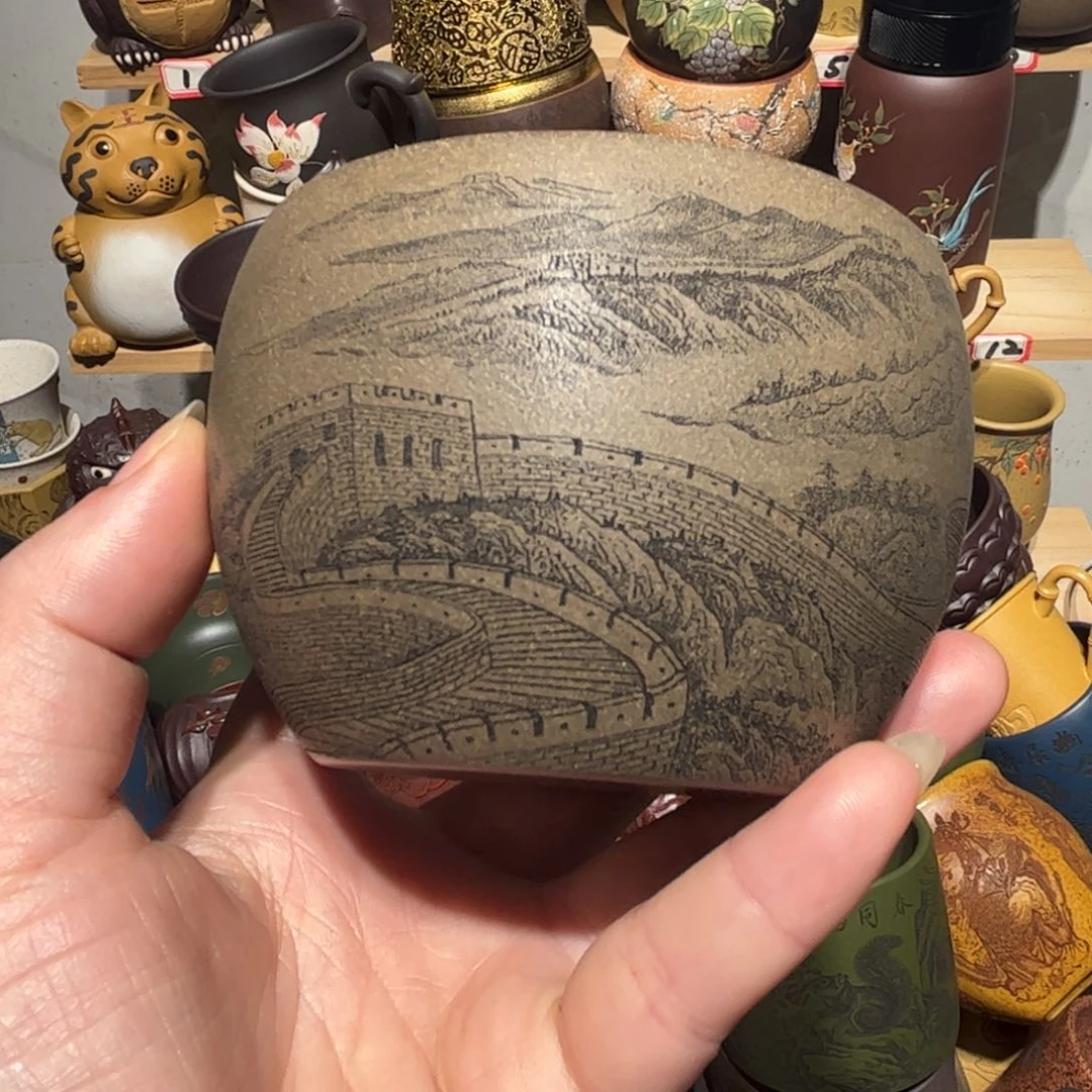 紫砂茶杯宜兴紫砂主人杯