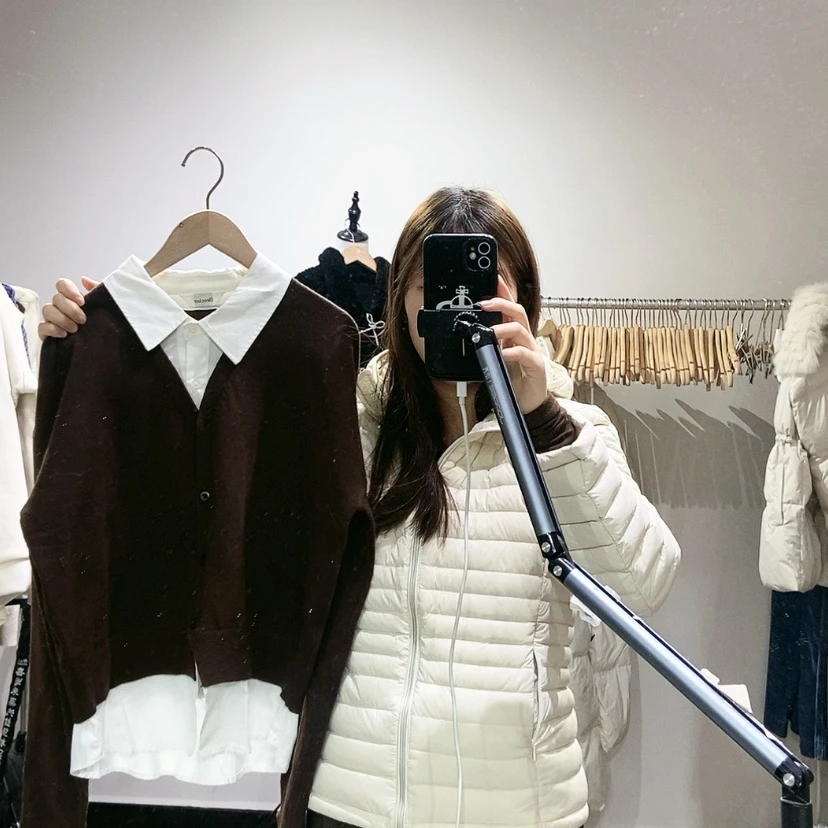 【闪购商品】咖色假两件