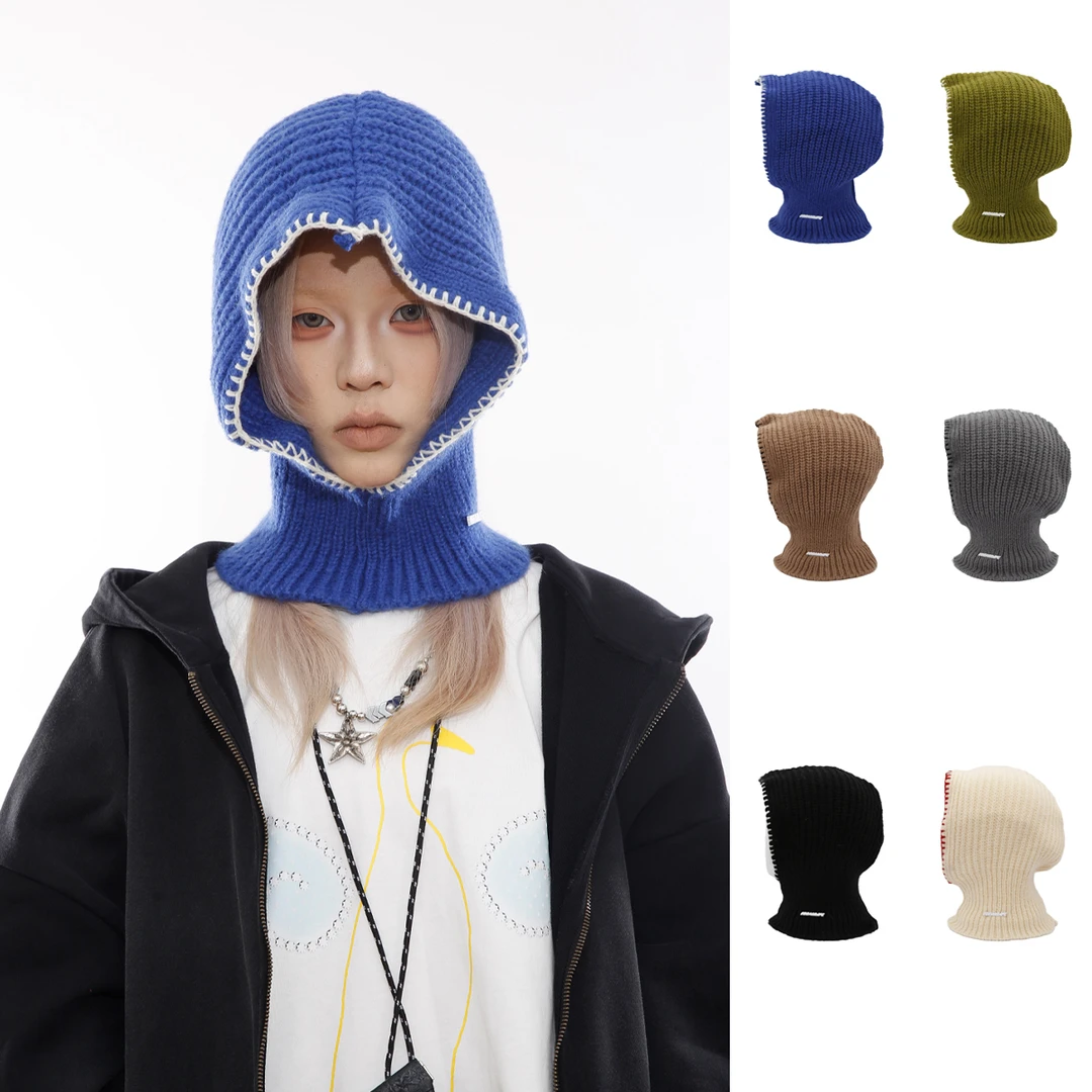 BEAMLIFE25AW秋冬原创新品韩版护耳套头帽子男女针织巴拉克法冷帽