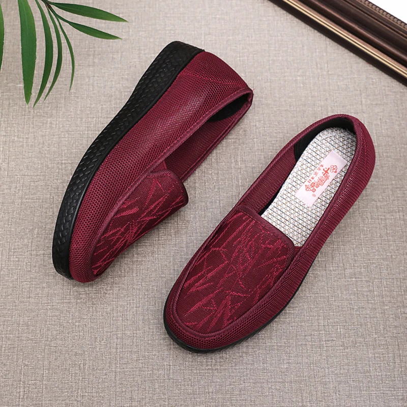 网面宽松轻便中老年防滑夏老北京布鞋透气奶奶鞋布鞋舒适老太太鞋