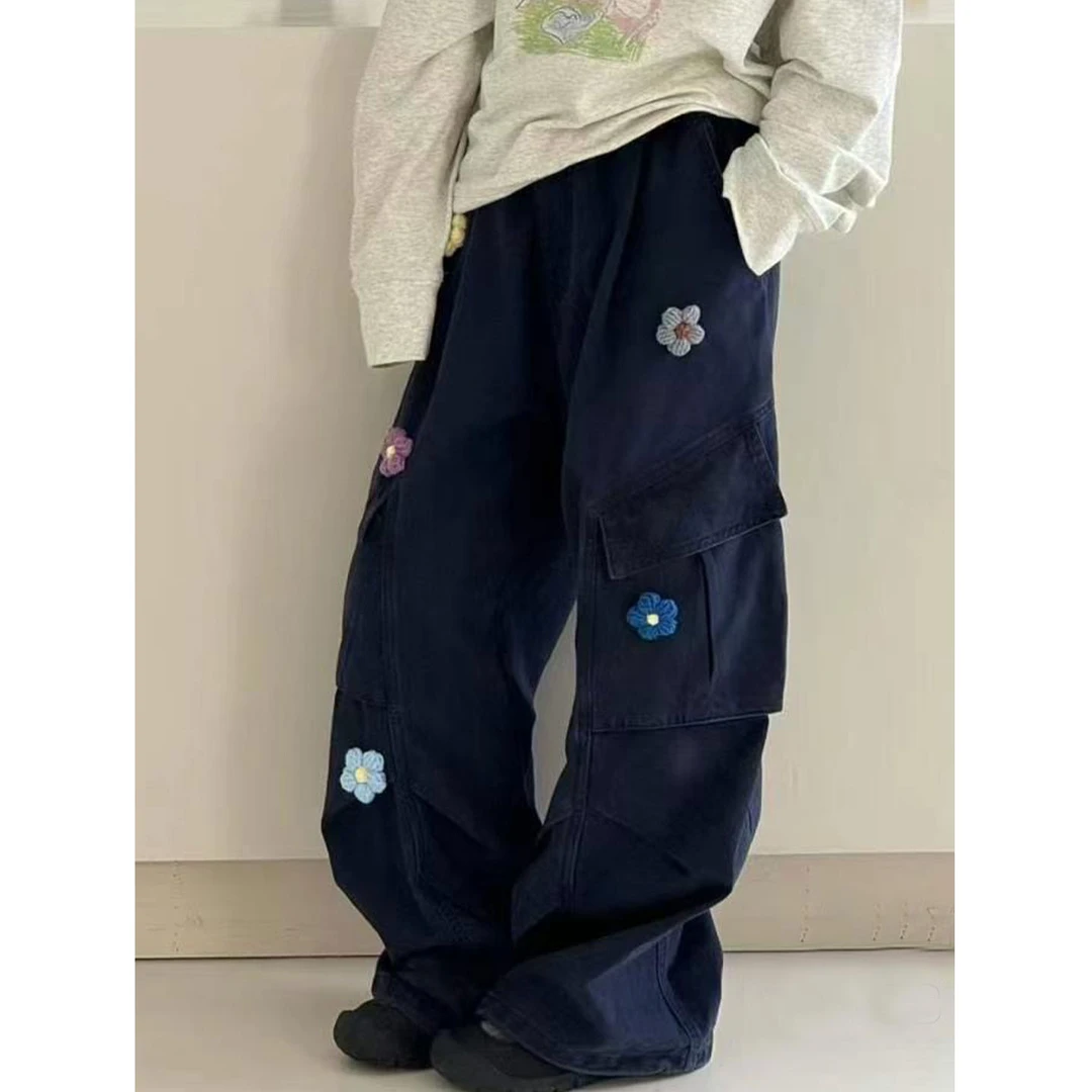K29560孙小美女童阔腿裤2025秋装新款儿童工装裤子春秋休闲裤