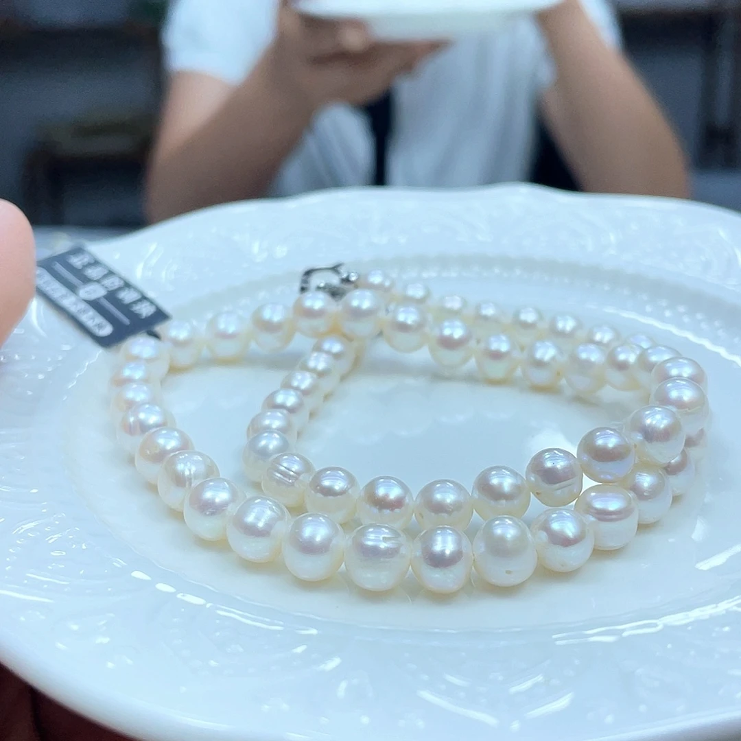 银S925镶嵌淡水珍珠耳饰