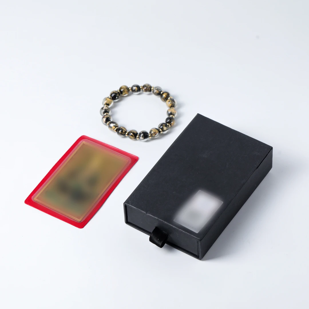 非金属玻璃手链 武当山发货-黑琉璃手串真武卡ZH11241101-02