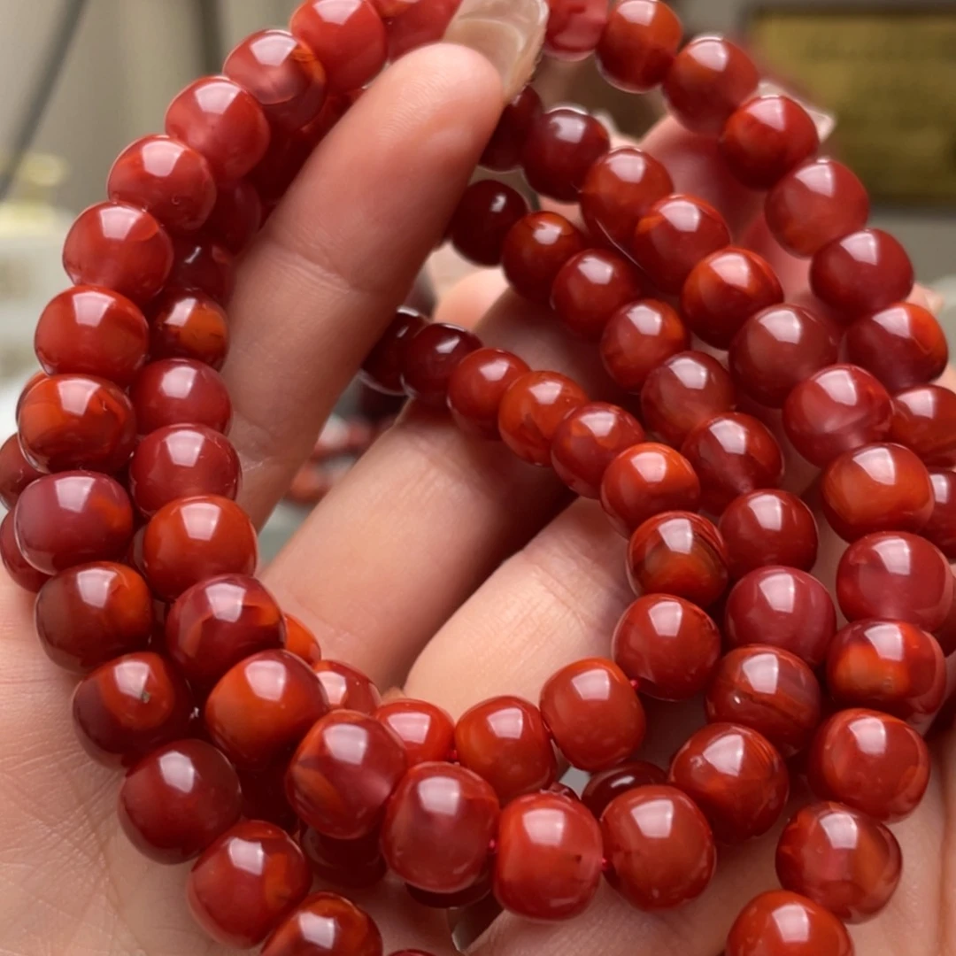 南红玛瑙手链未镶嵌