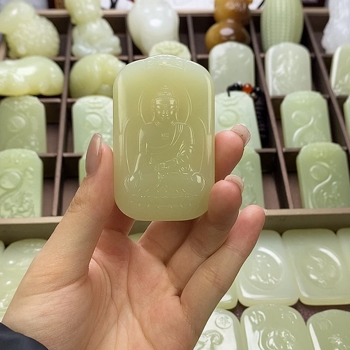 昆仑石双面大日如来牌子