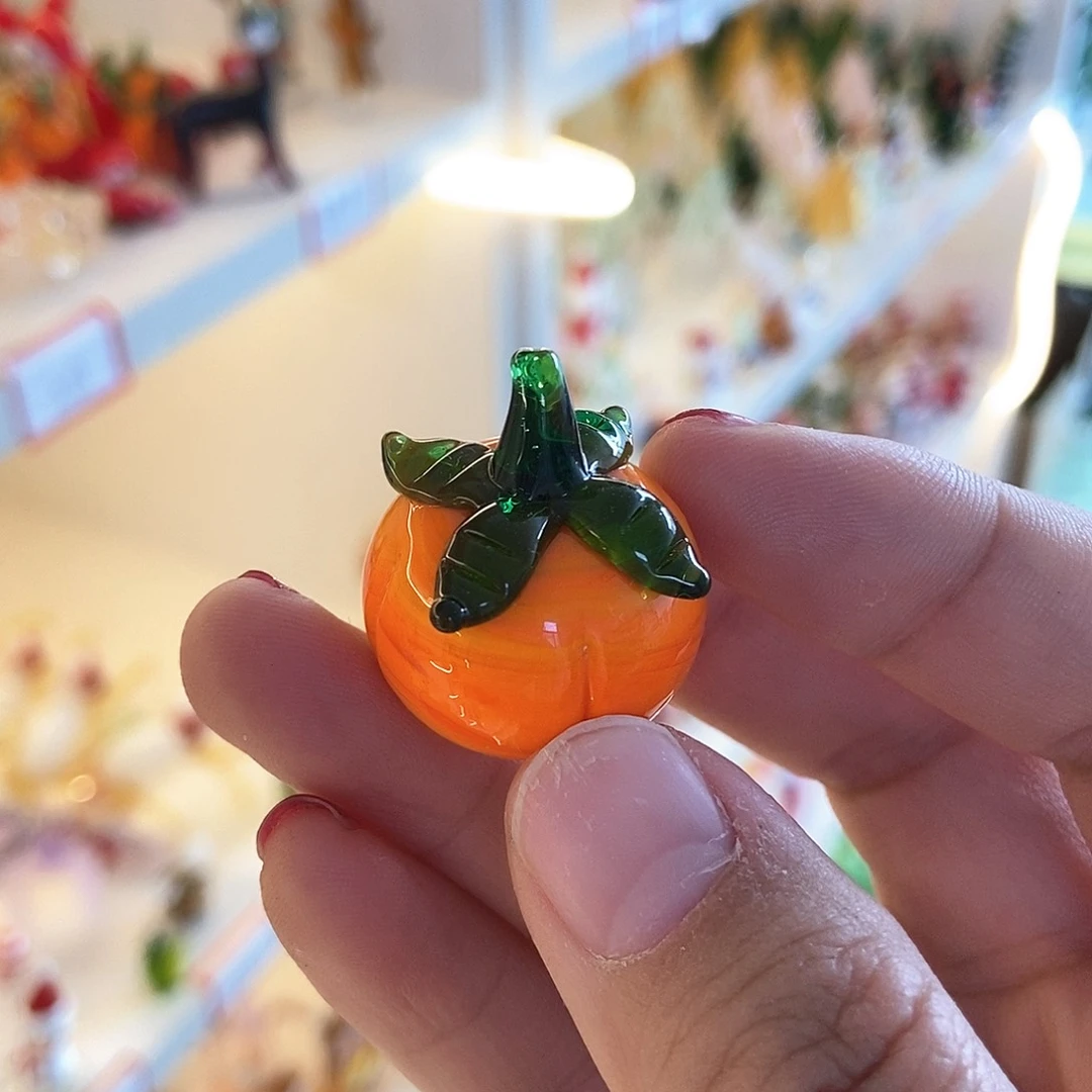 琉璃手工艺品柿子