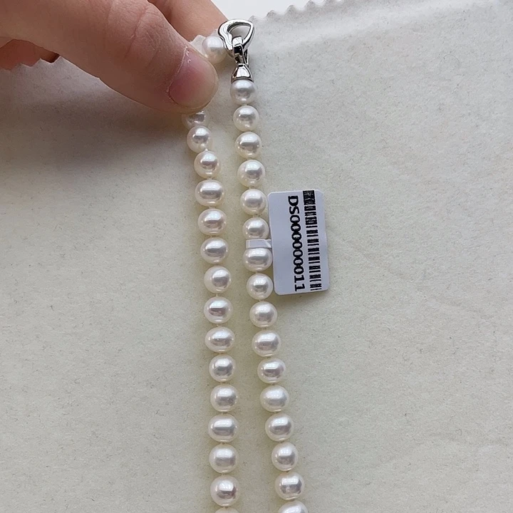 淡水珍珠颈饰未镶嵌卡7➕极光白