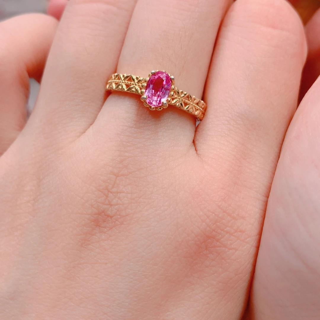 蓝宝石戒指银S925镶嵌