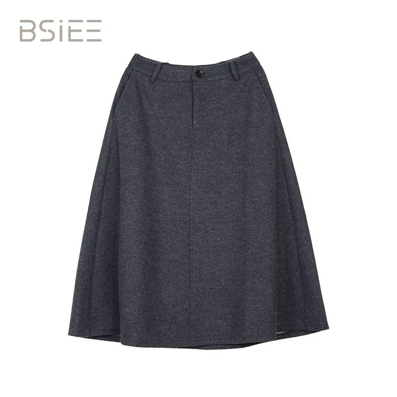 A字裙职业弹力包臀百褶黑色半身裙秋冬2025大摆裙新款