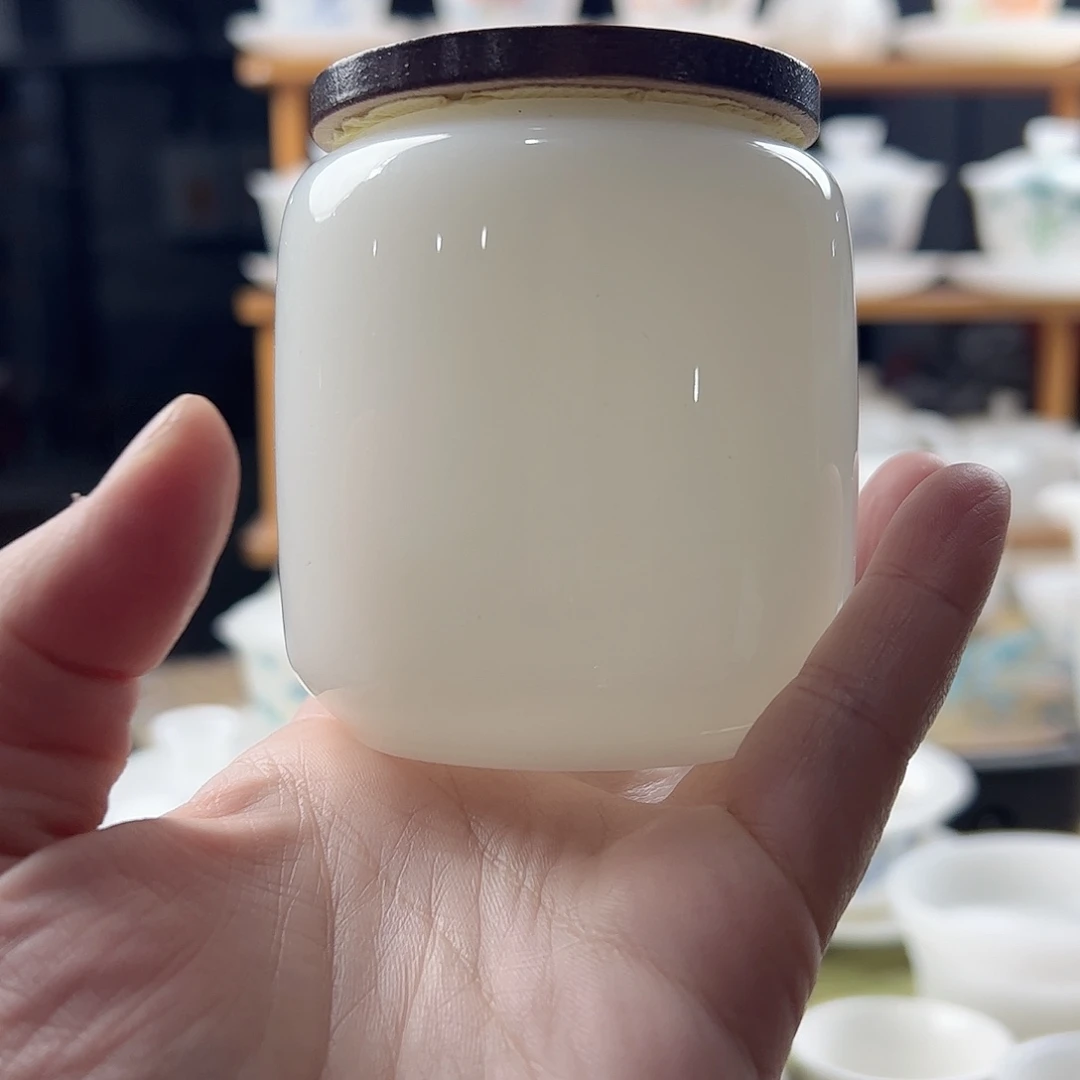 易***江璞玉釉烧陶瓷茶叶罐5个