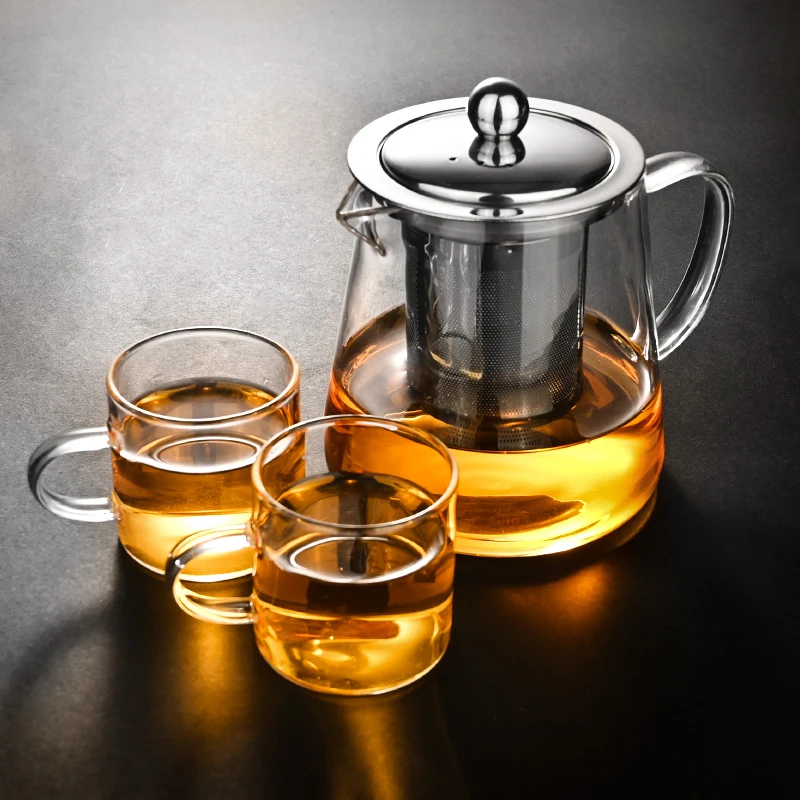 高档耐高温玻璃泡茶壶茶具耐热茶壶家用玻璃茶壶加厚茶壶泡茶专用