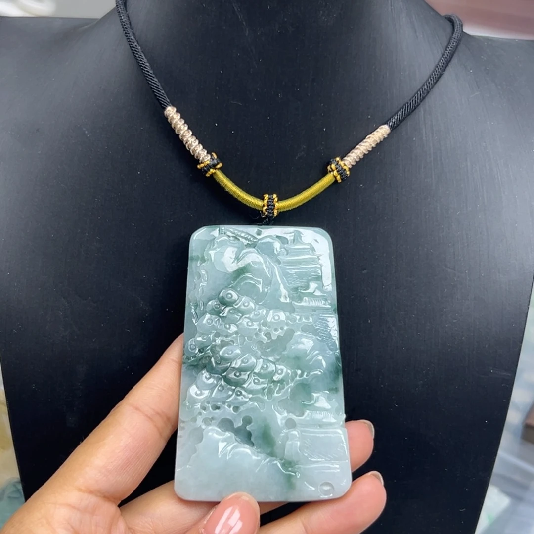 翡翠未镶嵌颈饰天然