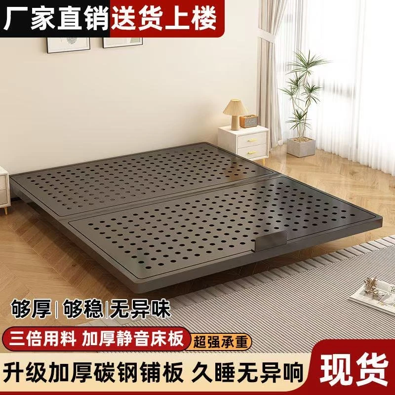 悬浮床碳素钢加厚铁架床静音床房间儿童床男孩铁艺床双人床悬空床