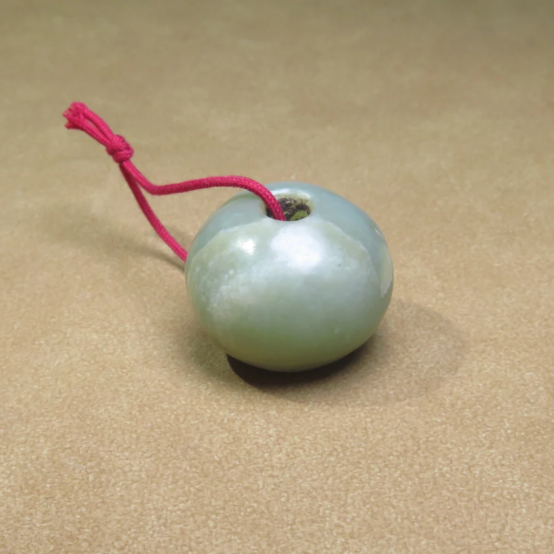 清代素玉珠/MZ622779/和田玉/民族文物