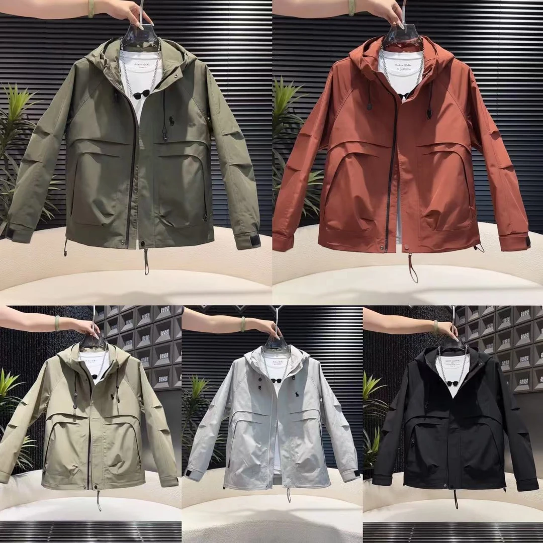 秋季新款冲锋衣男士世上防风连帽休闲夹克外套6789