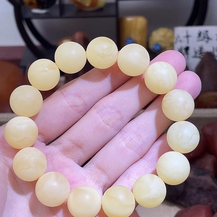 琥珀未镶嵌珠宝奇石手串