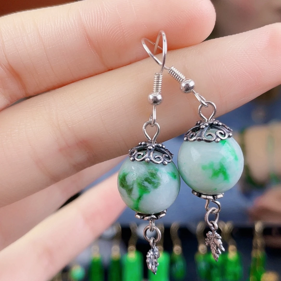 翡翠未镶嵌耳饰饰品