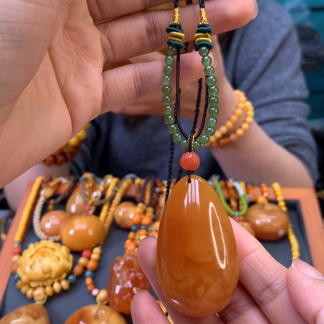 蜜蜡未镶嵌颈饰天然