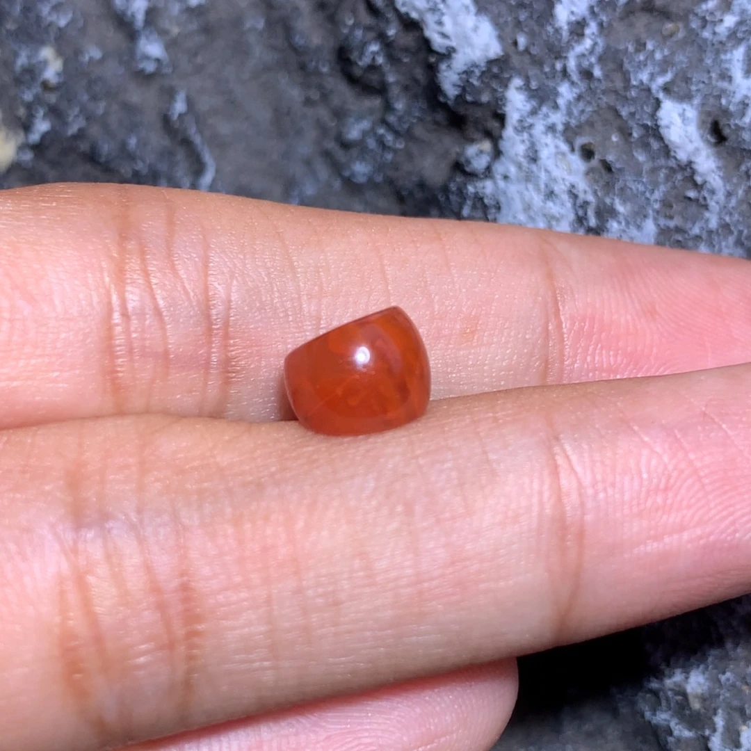 南红玛瑙未镶嵌火焰纹斜切8