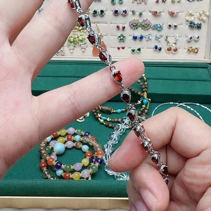 石榴石手链合金手链