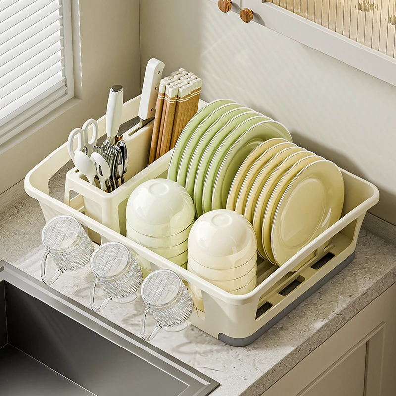 厨房沥水收纳置物架洗碗洗菜池水槽专用品家用沥水篮多功能抹布架